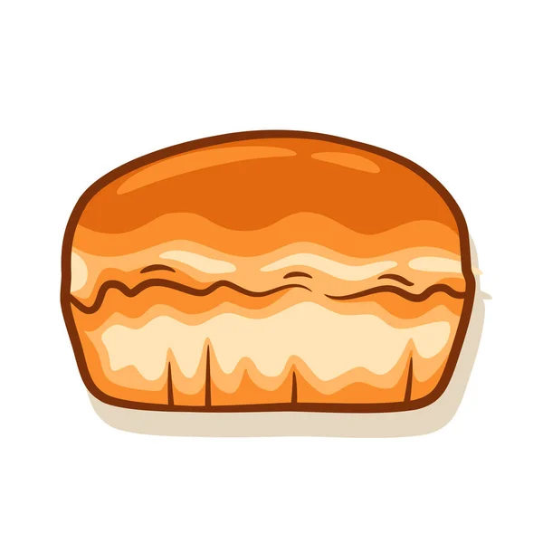 Pan Dibujado Mano Panadería Vector Ilustración Con Colorido — Vector de stock