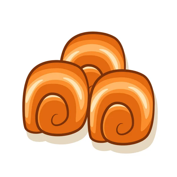 Ręcznie Rysowany Chleb Wektor Piekarni Ilustracja Kolorowe — Wektor stockowy