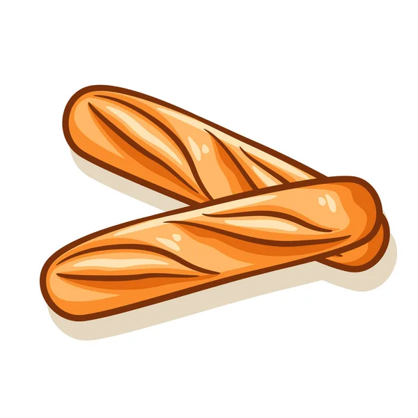 Ručně Kreslený Chléb Vektorová Ilustrace Pekařství Barevnou — Stockový vektor