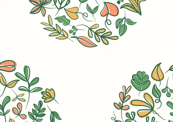 Βοτανικό Πράσινο Floral Φύλλα Φόντο Αντίγραφο Χώρο Για Κείμενο Βοτανικό — Διανυσματικό Αρχείο