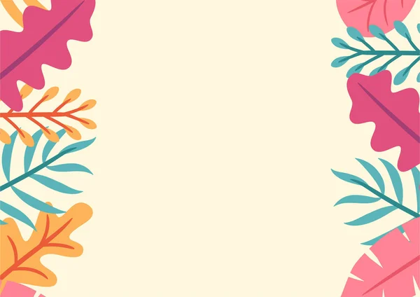 Moderne Tropische Blätter Hintergrunddesign Botanischer Hintergrund Hintergrund Tropischer Pflanzen — Stockvektor