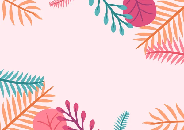 Moderne Tropische Blätter Hintergrunddesign Botanischer Hintergrund Hintergrund Tropischer Pflanzen — Stockvektor