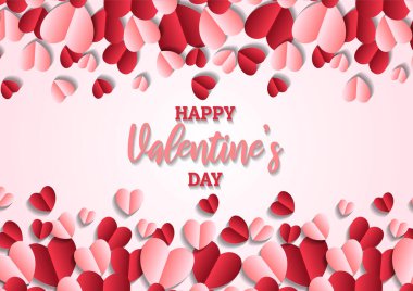 Sevgililer günün kutlu olsun. Sevgililer Günü sınırı veya çerçeve tasarımı