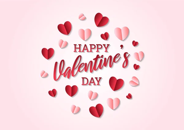 Щасливий День Святого Валентина Каркасний Фон Дизайн Кордону Або Рамки — стоковий вектор