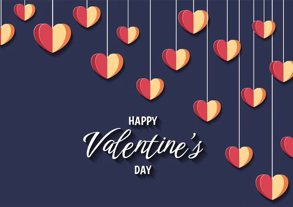 Щасливий День Святого Валентина Каркасний Фон Дизайн Кордону Або Рамки — стоковий вектор