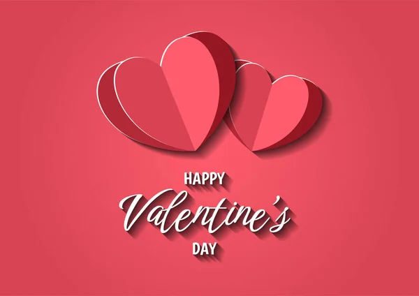 Happy Valentine Day Heart Frame Background Valentine Day Border Frame — Stock Vector