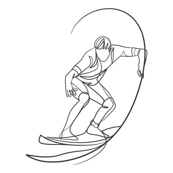 Desenho de linha contínuo de menina jogando skate jogador de jogo de skate  um desenho de linha