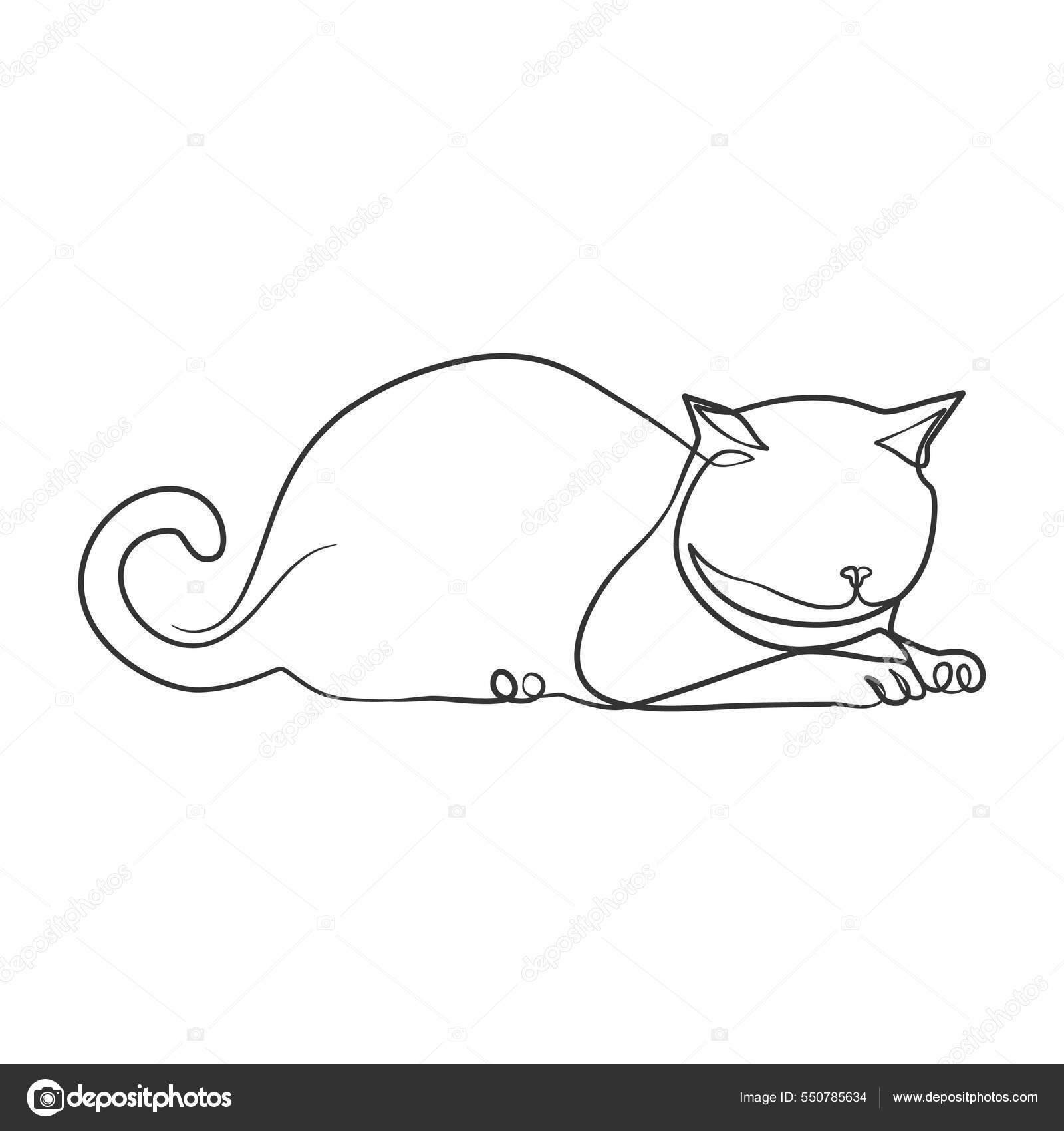Desenho de gato bonito
