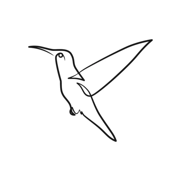 Dibujo Continuo Una Línea Arte Pájaro Diseño Minimalismo Ilustración Línea — Vector de stock