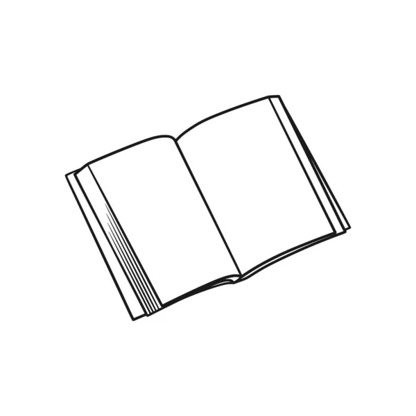 書籍の連続的な1行のアート図面 シングルラインミニマリズムデザイン — ストックベクタ