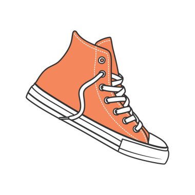 Sneakers shoes vector illustration with color