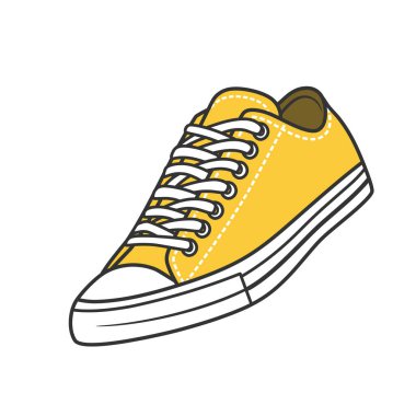 Sneakers shoes vector illustration with color