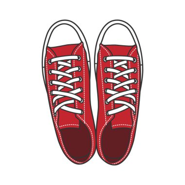 Sneakers shoes vector illustration with color