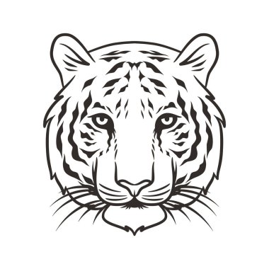 tiger head vector illustration graphic mascot