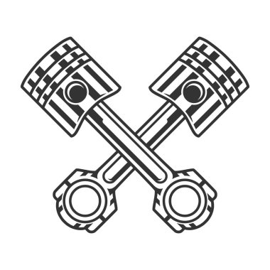  illustration of engine piston on white background