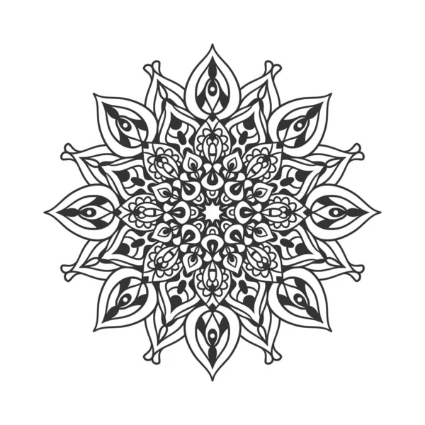 Ethnic Mandala Ornament Pattern — Stock Vector