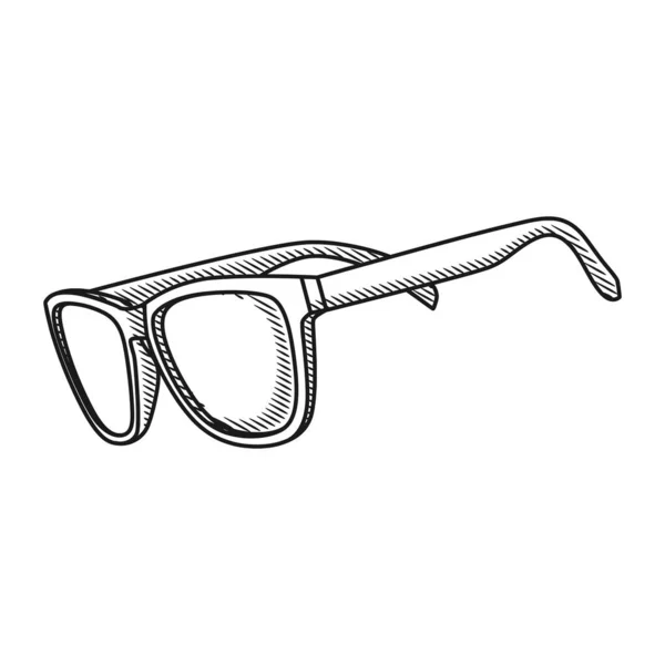 Glasses Sunglasses Hand Drawn Vector Illustration — Stok Vektör