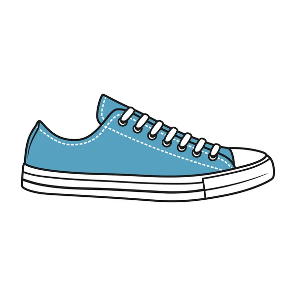 Sneakers Shoes Vector Illustration Color - Stok Vektor