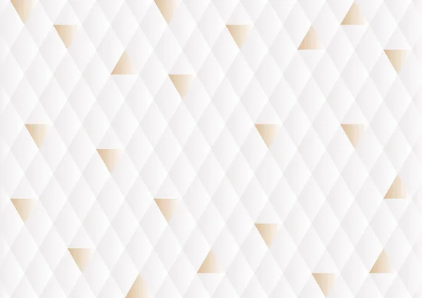 Abstract White Gold Geometric Background White Geometric Concept Background — Stockový vektor