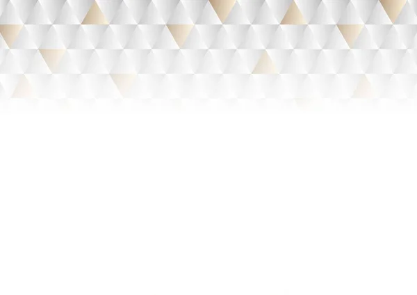 Abstract White Gold Geometric Background — ストックベクタ
