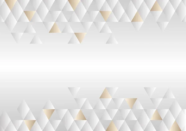 Abstract White Gold Geometric Background White Geometric Concept Background — 图库矢量图片