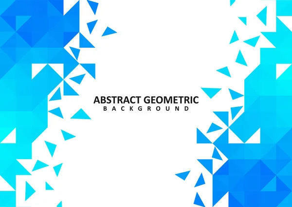 Abstract Blue Geometric Vector Background Design Blue Geometric Background — Stock Vector