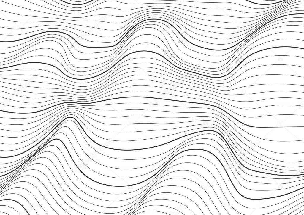 Abstract wave texture with white background vector, White background vector design with wavy line