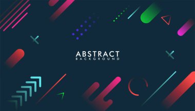 Renkli soyut geometrik eğimli arkaplan. Moda geometrik arkaplan tasarımı