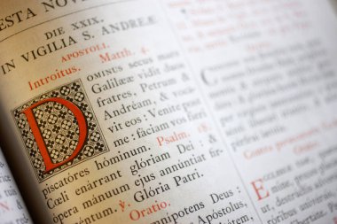 Latin bayan. Dini kitap katolik ayini. Fransa. 