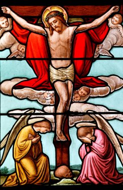 İsa 'nın çarmıha gerilmesi. Saint Germain Kilisesi. Fransa. 