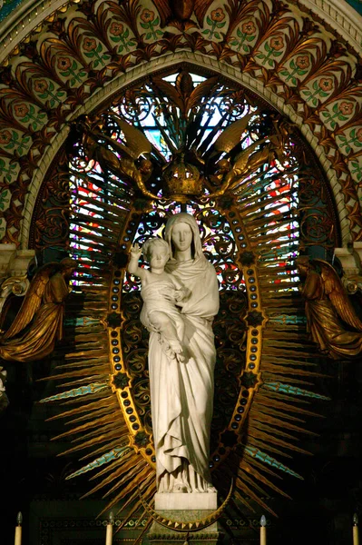 Bazilika Fourviere Panna Dítě Francie — Stock fotografie