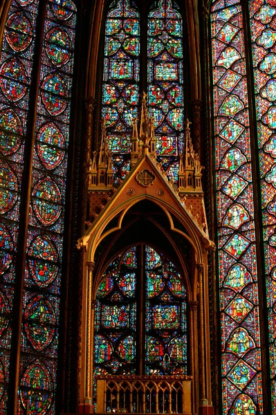 Igreja Sainte Chapelle Vidros Manchados França — Fotografia de Stock