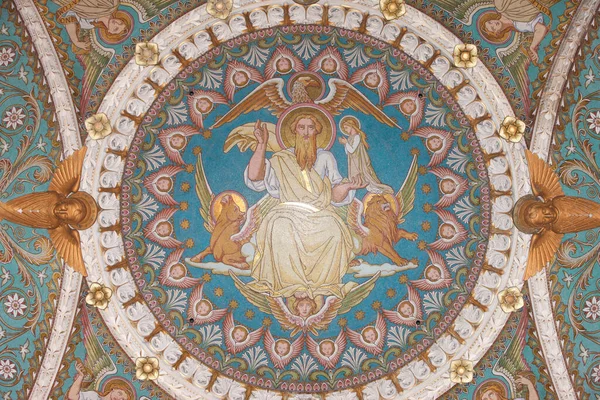 在四十个大教堂里的马赛克 圣母玛利亚 — 图库照片