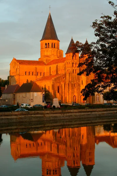 Paray Monial Basilica Sunset France — Stock Photo, Image