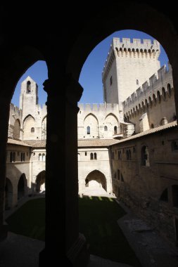 Avignon 'daki Palais des Papes. Fransa. 