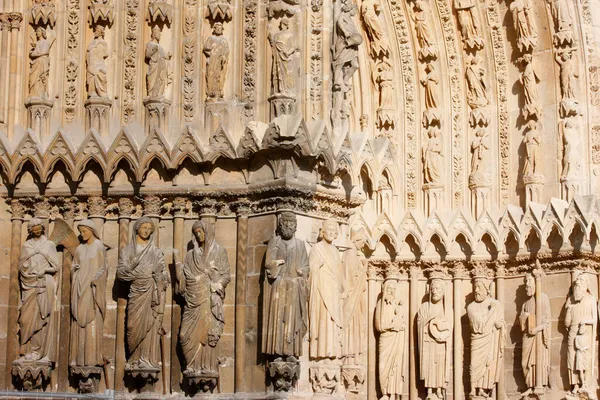 Reims Cattedrale Ala Ovest Splay Archi Francia — Foto Stock