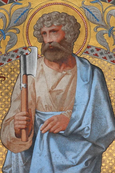 Saint Mathias Mozaiği Katolik Kilisesi Fransa — Stok fotoğraf