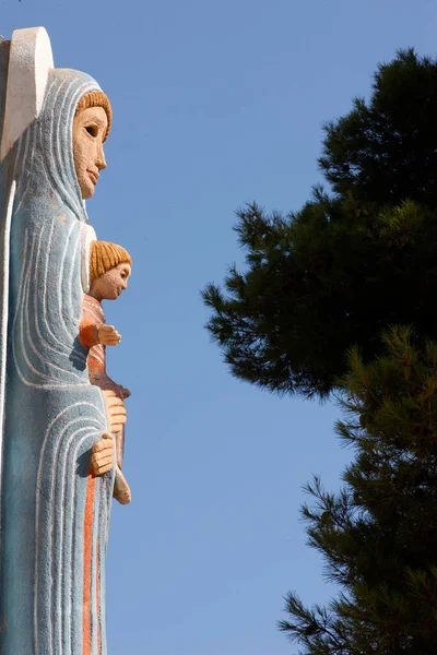 Virgin Child Statue Notre Dame Consolation Church Designed Raymond Vaillant — Stock Photo, Image