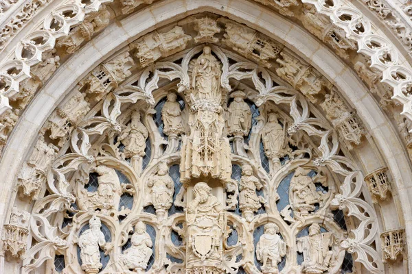 Saint Riquier Abbey Church Tympanum Showing Jesse Tree France — Stock Photo, Image