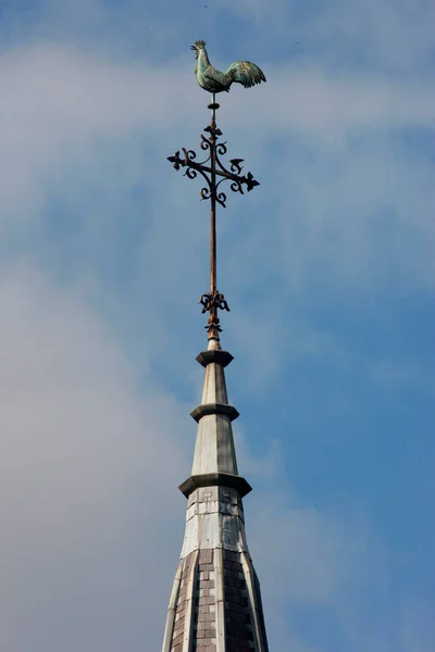 Kirchturmspitze Von Picardie Katholische Kirche Frankreich — Stockfoto