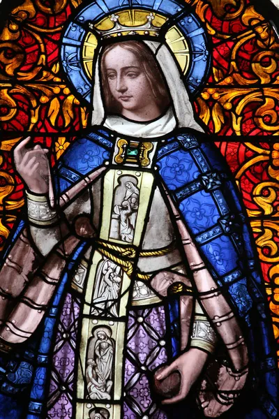 Glasmalerei Heilige Elisabeth Frankreich — Stockfoto