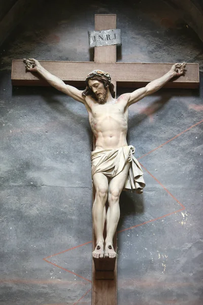 Kruisbeeld Heilige Drie Eenheid Abdij Frankrijk — Stockfoto