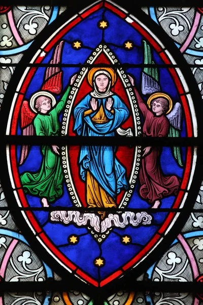 Склянка Церкві Святої Трійці Франція — стокове фото