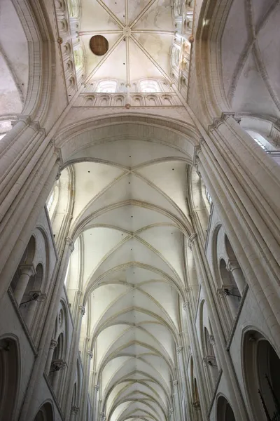 Kirchenschiff Der Abteikirche Heilige Dreifaltigkeit Frankreich — Stockfoto