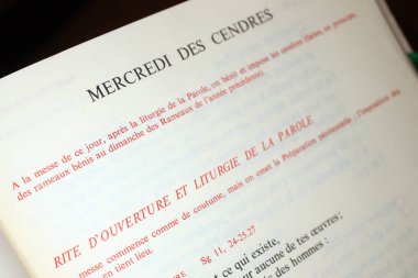 Kül Çarşambası kutlaması. Kutsal hafta. Fransa. 