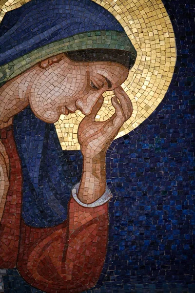 Najświętsza Maryja Panna Mozaika Austria — Zdjęcie stockowe