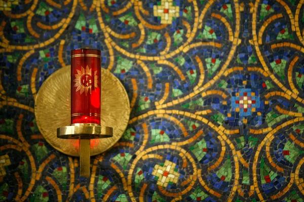 Tabernakel Lamp Ben Steinhof Kerk Oostenrijk — Stockfoto