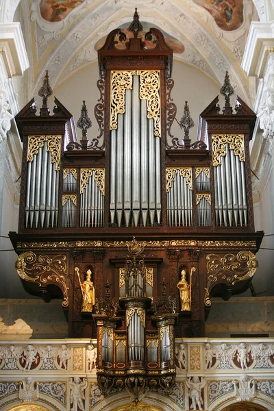 Interno Dell Abbazia Klosterneuburg Organo Canne Austria — Foto Stock