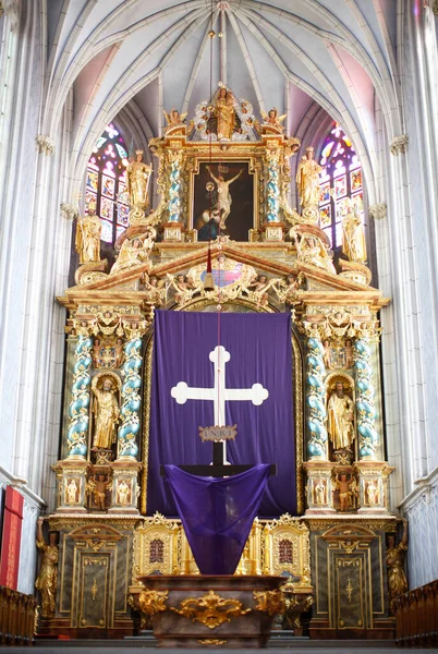 Gottweig Benedictine Abbey Kříž Zakrytý Fialovým Závojem Velký Pátek Rakousko — Stock fotografie