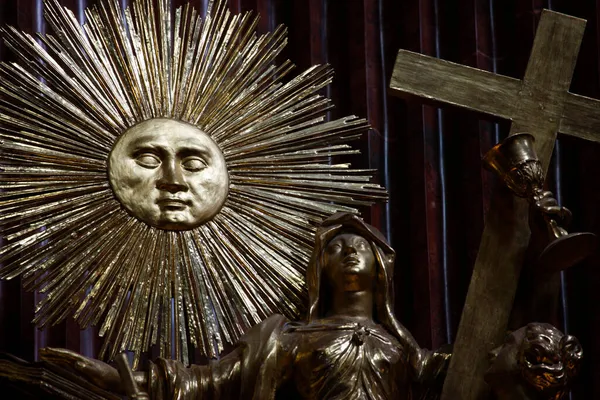 Melk Abbey Predikstolsskulptur Solen Österrike — Stockfoto